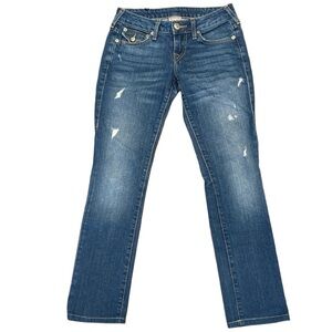 True Religion W25 Billy tab pocket stretch blue jeans